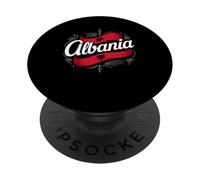 Albania Double Headed Eagle National Pride PopSockets PopGrip Adhésif