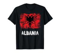 Albania Patriotic Shirt Distressed Albanian Flag T-Shirt