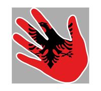 Albanie - 17x17cm - Sticker/Autocollant