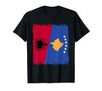 Albanie Kosovo Demi-drapeau Albanais Kosova Roots Kosovë T-Shirt