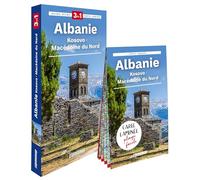 Collectif – Albanie, Kosovo, Macédoine du Nord – Guide 3 en 1: atlas et carte 1/300 000 – Broché