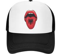 Albanie Langue Drapeau Personnalisé Maille Casquettes de Baseball Femmes Hommes Adulte Femme Plage Seau Chapeau Hip Hop Trucker Casquette