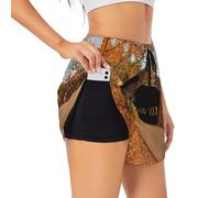 Albany Covered Bridge Short de sport d'été pour femme Loisirs quotidiens Jogging cyclisme exercice en plein air, Noir , XL Grande longueur