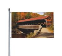 Albany Drapeaux de pont recouverts pour l'extérieur - 0,9 x 1,5 m - Drapeau de jardin saisonnier double face avec œillets - Drapeau d'extérieur pour décoration de maison, toile de fond pour photo
