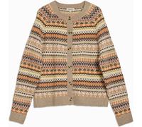 Albaray Albaray Fair Isle Pattern Crew Neutral Cardigan