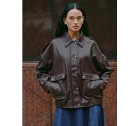 Albaray Albaray Faux Leather Bomber Brown Jackets