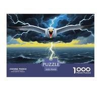 Albatros 1000 Pièces Puzzles pour Adultes,Thunder Océan Un Jeu De Dexérité Très Difficile Puzzle Jeu Éducatif Aux Défis 70x50cm/1000pcs