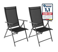Albatros Aruba Lot de 2 chaises de jardin pliables avec structure en métal robuste et grande capacité de charge - Chaises pliantes confortables également comme chaises de terrasse ou de balcon