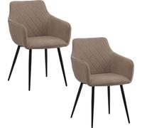 ALBATROS Chaise de salle à manger SILA, marron - Moderne et élégante, confortable chaise rembourrée - Chaise de cuisine élégante, chaise de salle à manger ou chaise de table à manger au look rétro Tis