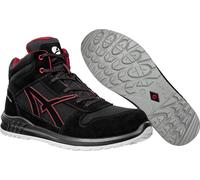 Albatros Chaussures montantes Clifton MID S3 SRC – embout fibre, anti-perforation, noir/rouge 44