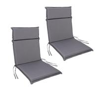 Albatros coussin d'assise pour chaise de jardin, set de 2 coussins d'assise pour chaise de jardin, coussin d'assise Outdoor, anthracite 99x45cm, revêtement pour chaise à haut dossier, résistant aux UV