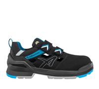 ALBATROS FORGE AIR XW LOW S1 ESD FO SR Chaussures de sécurité extra larges antidérapantes sans métal Végétalien Embout en fibre de verre, noir/bleu, 44 EU