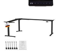 Albatros piètement de Bureau d'angle Lift L7B, Noir, réglable en continu en Hauteur, Largeur et Angle, 3 Moteurs, électrique