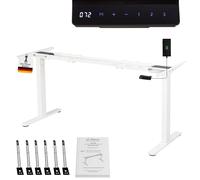 Albatros Piètement de Bureau Lift, Blanc, 2X Moteurs, réglable en Hauteur électriquement avec Fonction mémoire