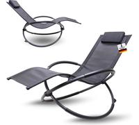 Albatros Premium Chaise longue de jardin X-FORM | Chaise longue à bascule Relax chaise de jardin| avec coussin | résistant aux intempéries ergonomique fauteuil de relaxation | peut être chargé jusqu'à