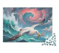 Albatros Puzzles Puzzle 1000 Pièces Adultes Et Enfants Dès 14 Ans 1000 Pièces Puzzle en Bois Défi Jouets Faune Sauvage Moderne Jeu Cadeau Unique 1000pcs (75x50cm)