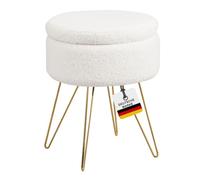Albatros Tabouret Cannes Avec Espace de Rangement - Design Moderne, Housse Élégante en Sherpa - Pouf ou Banc Multifonctionnel - Idéal Comme Repose-Pieds