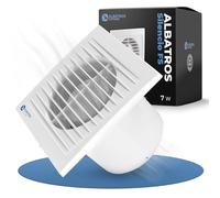 Albatros Ventilateur de salle de bain 100 mm avec capteur d'humidité et minuterie - Extra silencieux et puissant - Ventilateur de salle de bain innovant - Crée un climat de bien-être agréable - 100