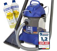 ALBATROS XXL Aspirateur-laveur Hydro 7500 + 2L de nettoyant - 4en1 Nettoyeur de meubles rembourrés, Nettoyeur de tapis, sans sac 1200 Watt, 20l de volume, 22 kPa de puissance d'aspiration- Très bien