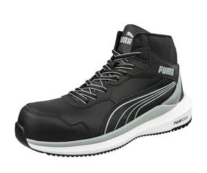 Albatros Zoom Black MID S3S ESD FO HRO SR Chaussures de sécurité légères antidérapantes sans métal avec embout en fibre de verre, Noir , 45 EU