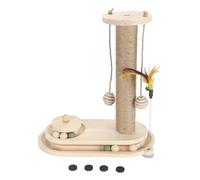 Albero graffio, albero di gatto a 2 piani più stabile con binario a sfera Wobbler, albero di graffio di gatto interattivo grande, palo di graffi di gatti, per soggiorno, gattino (Tells ovales)