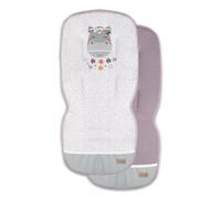 Albero Mio Tapis de poussette | 85 x 36 cm | Protection universelle pour poussette | Housse de siège de poussette | Lin viscose | 100% coton | Accessoires de poussette | Hippo