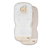 Albero Mio Tapis de poussette | 85 x 36 cm | Protection universelle pour poussette | Housse de siège pour poussette | Lin et viscose | 100% coton | Accessoires de poussette | Lion