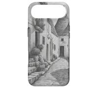 Alberobello Bari Pouilles Italie Voyage Dessin Crayon Vintage Coque pour iPhone Air