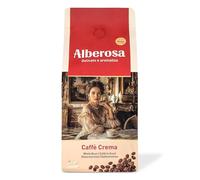 ALBEROSA Café en Grains Crémeux, Torréfaction Moyenne, 1 kg | Notes de chocolat au lait et noisette, intensité 7/10, mélange 50 % Arabica & 50 % Robusta, idéal pour café crema.