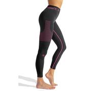 alber's - Legging Thermique pour Femme, Compression Légère, Microfibre Thermorégulatrice | Noir-Rose | M-L