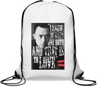 Albert Camus Sac de gym décontracté avec cordon de serrage Inscription I Know of Only One Duty and That is to Love Blanc