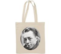 Albert Camus Sac fourre-tout en coton naturel avec photo d'écrivain français et philosophe Blanc