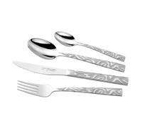 Albert de Thiers - La Table d'Albert - Ménagère 24 Pièces Savana - Acier Inoxydable - Double Finition Miroir et Sable - Fourchettes 2,5 mm - Coffret Cadeau Élégant