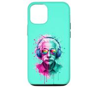 Albert E Physicien Portant des écouteurs EDM Rave Design Coque pour iPhone 12/12 Pro