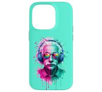 Albert E Physicien Portant des écouteurs EDM Rave Design Coque pour iPhone 14 Pro