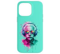 Albert E Physicien Portant des écouteurs EDM Rave Design Coque pour iPhone 14 Pro Max