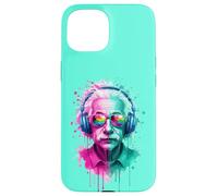Albert E Physicien Portant des écouteurs EDM Rave Design Coque pour iPhone 15