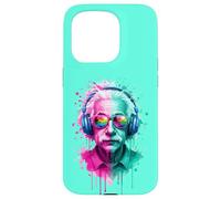 Albert E Physicien Portant des écouteurs EDM Rave Design Coque pour iPhone 15 Pro