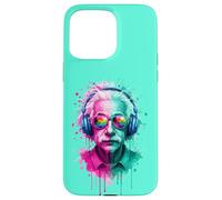 Albert E Physicien Portant des écouteurs EDM Rave Design Coque pour iPhone 15 Pro Max