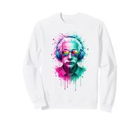 Albert E Physicien Portant des écouteurs EDM Rave Design Sweatshirt