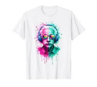 Albert E Physicien Portant des écouteurs EDM Rave Design T-Shirt