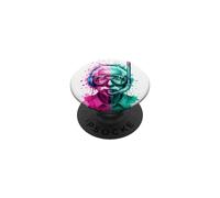 Albert E Portant des équipements de plongée et des écouteurs EDM Rave Art PopSockets PopGrip Adhésif