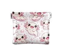 Albert Einstein Mini porte-monnaie en cuir pour un usage quotidien, Adorable Axolotl Rose, one size, Adorable Axolotl Rose