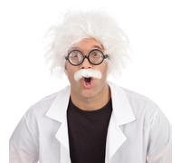 Albert Einstein Perruque Déguisement Adulte Fou Scientifique Costume Accesso