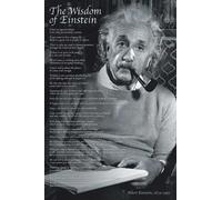 Albert Einstein Poster-Les Sagesses De Einstein avec accessoire 91,5 x 61 cm Cadre en MDF couleur hêtre - Modèle MAXI