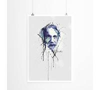 Albert Einstein Tableau sur toile avec cadre différent ou tasse 90 x 60 cm, POSTER 90x60cm (gerollt)