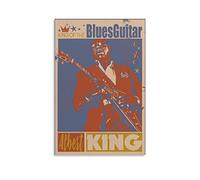 Albert King - Poster vintage King Of The Blues - Impression sur toile - Esthétique - Pour chambre à coucher, salon, décoration murale - 20 x 30 cm
