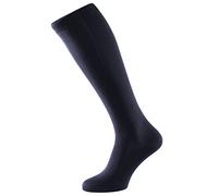 ALBERT KREUZ chaussettes montantes en soie blue marine - chaussettes hautes élégantes pour hommes - 45-47
