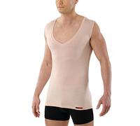 ALBERT KREUZ débardeur Maillot de Corps sans Manches Marcel Invisible Couleur Chair Micromodal tankop col v Profond Slimfit M