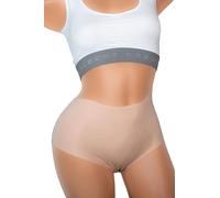 ALBERT KREUZ Lot de 3 Culotte Taille Haute Invisible sans Coutures Clean Cut en Coton Stretch Couleur Chair Beige XXL (46-48)